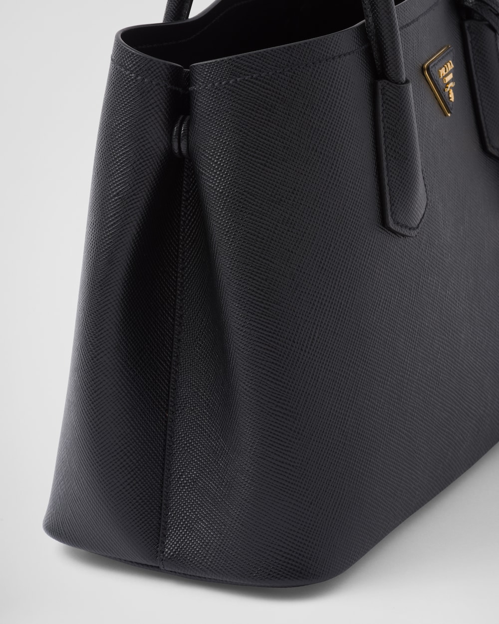 Medium Prada Double Saffiano leather bag Black