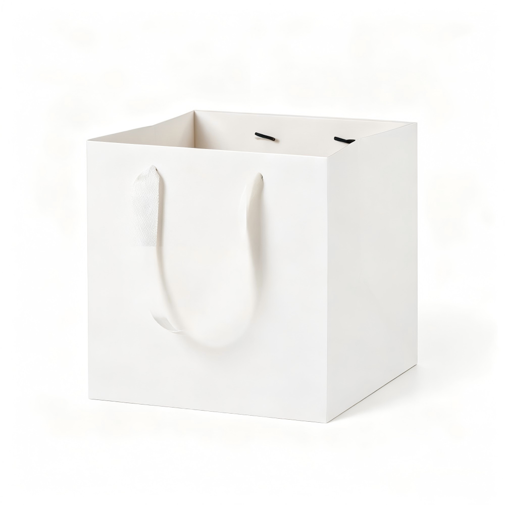 In-stock square kraft paper bags, thickened flower tote bags, baking gift packaging bags, Christmas gift bags with a high-end feel