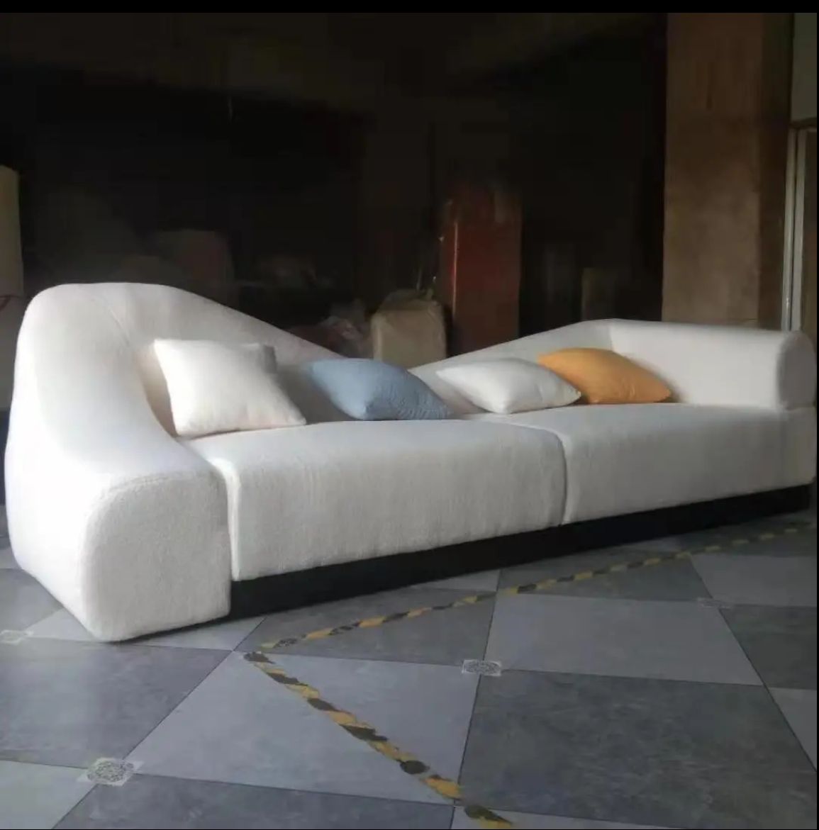 Sofá moderno nórdico barato, diseño en forma de L,