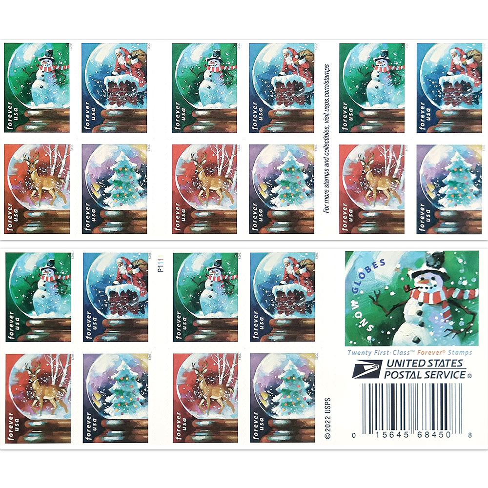 🎁[US Free Shipping]100PCS-Snow Globes Stamps