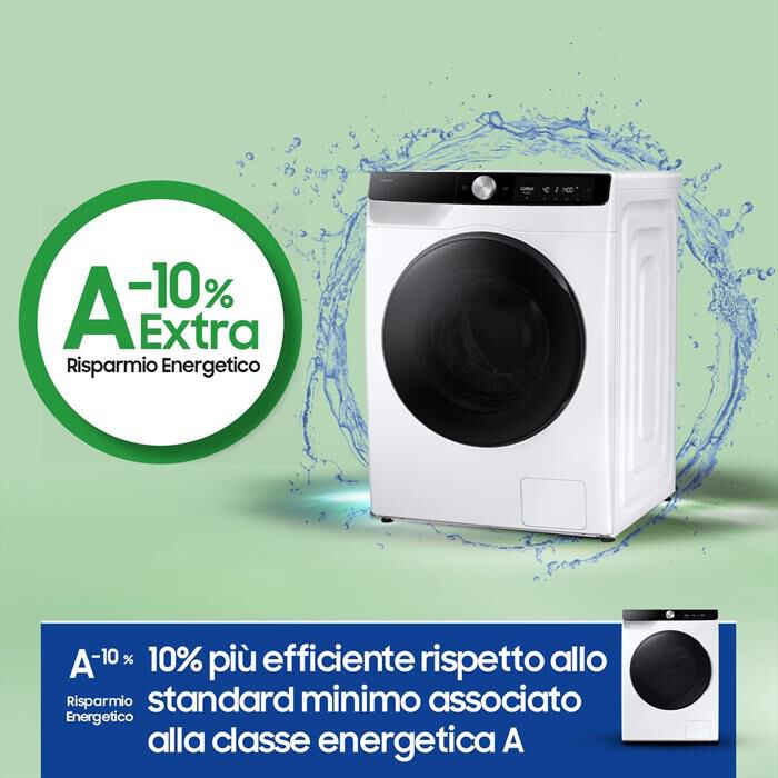 SAMSUNG - Lavasciuga 11/6 Kg WD11DG6B85BKU3 Classe A-bianca con oblò e display nero