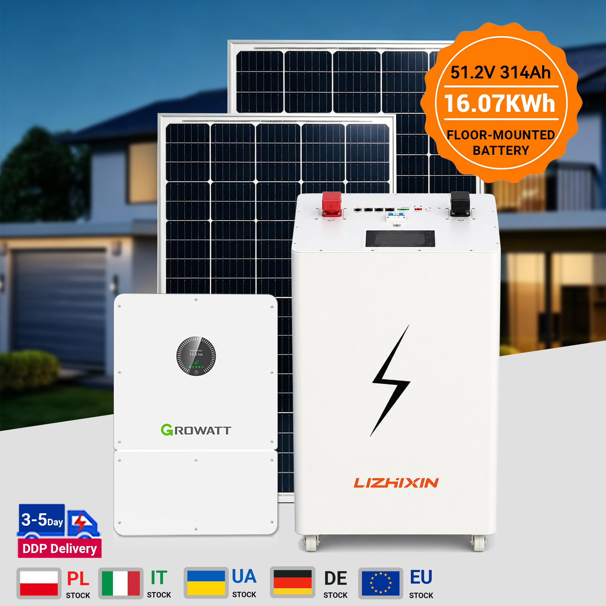 51.2V 314Ah 16.07KWH Floor standing Battery