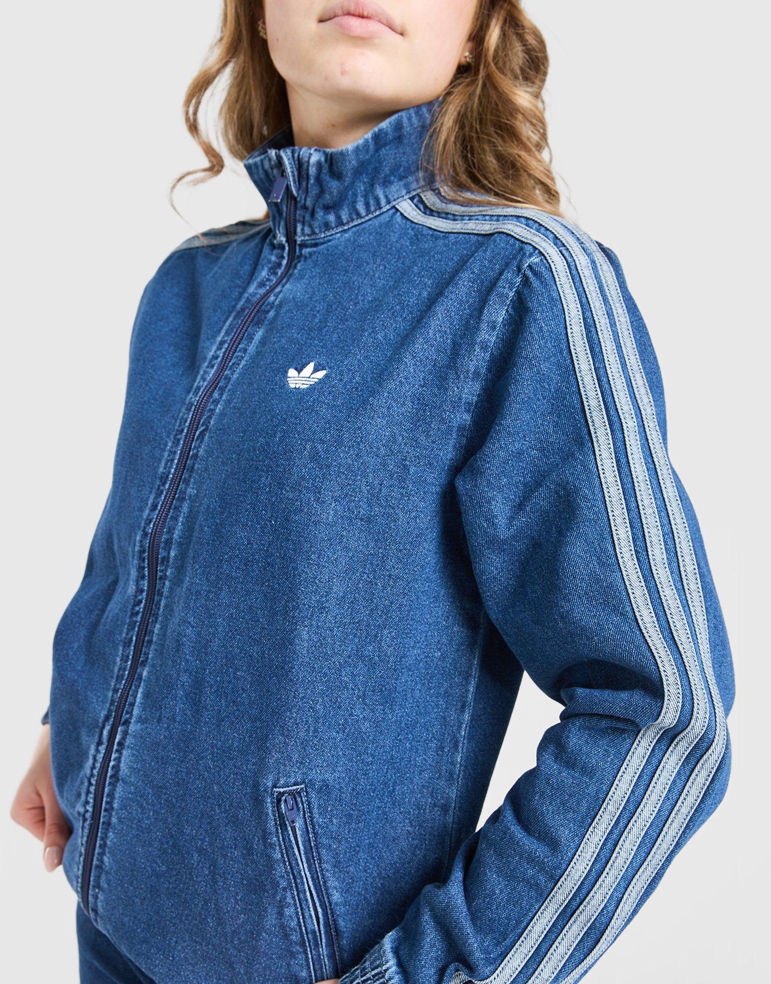 adidas Originals Girls' Firebird Denim Track Top Junior