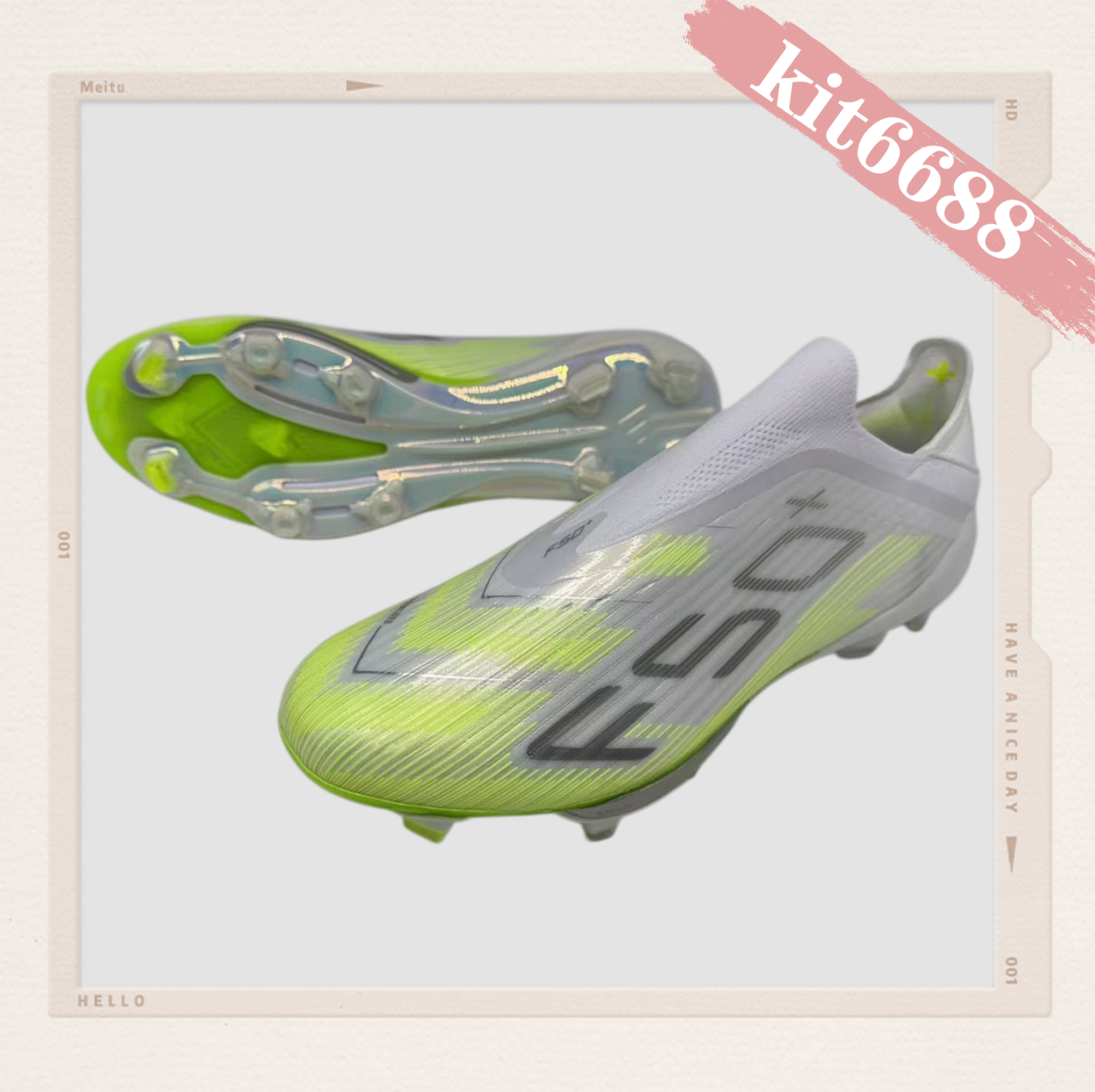 A F50 Low-top Waterproof Football Shoes Without Shoelaces