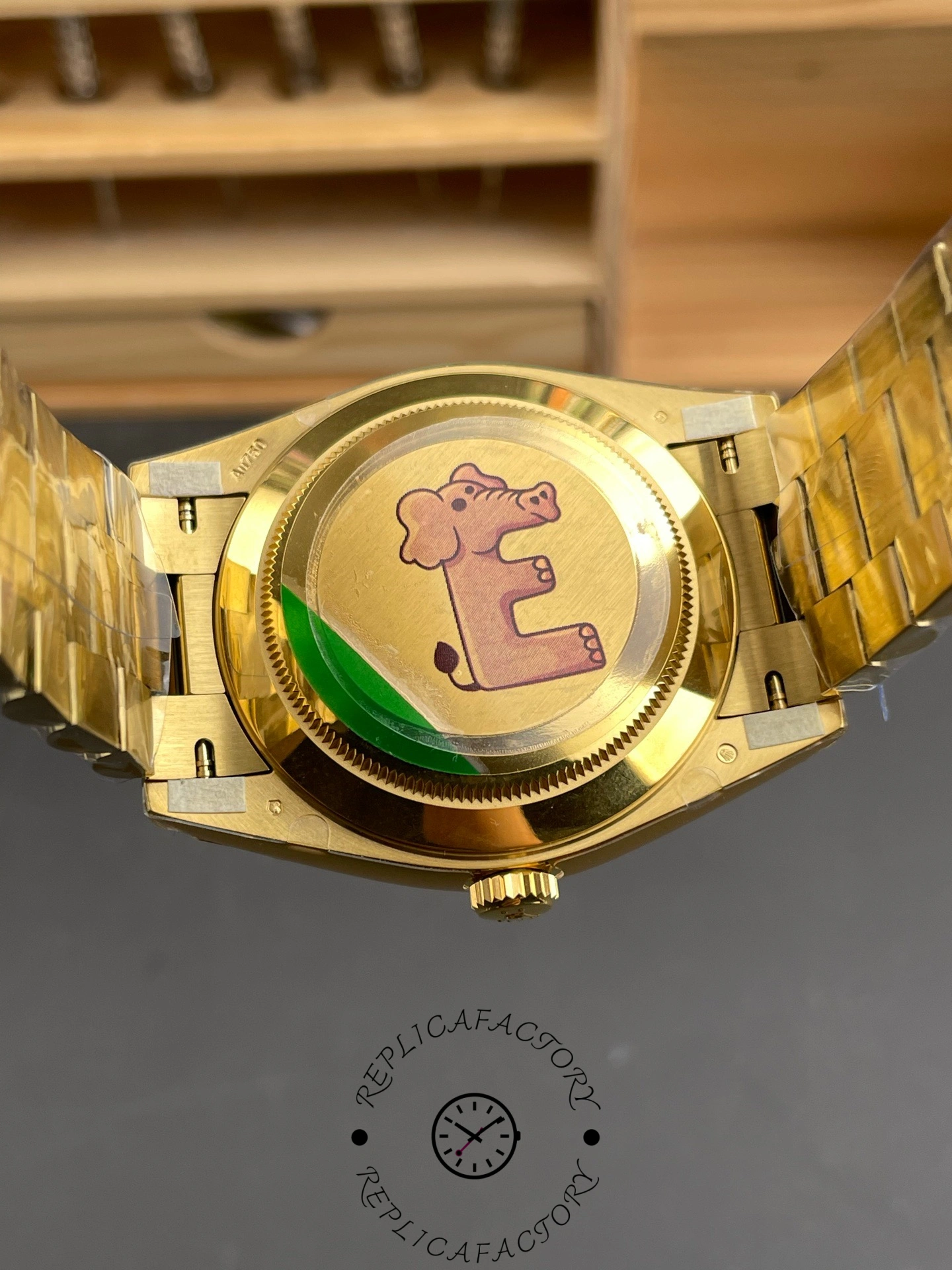 Rolex Day Date 40 Yellow Gold Green Ombre Dial M228238 0069 Replica