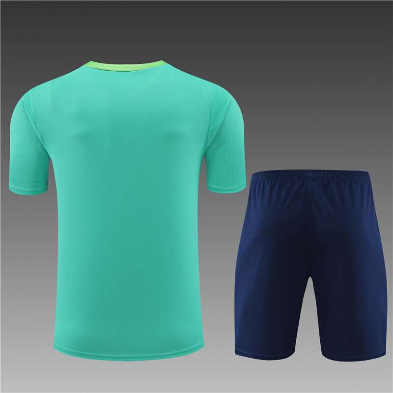 2024/2025 Brazil green Adult & Kids Short Sleeve Training Suit (Adult & Kids  Kit)