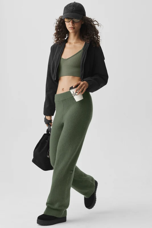 Wool Cashmere High-Waist New Class Wide Leg Pant