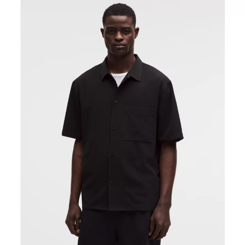 Airing Easy Camp-Collar Shirt Textured
