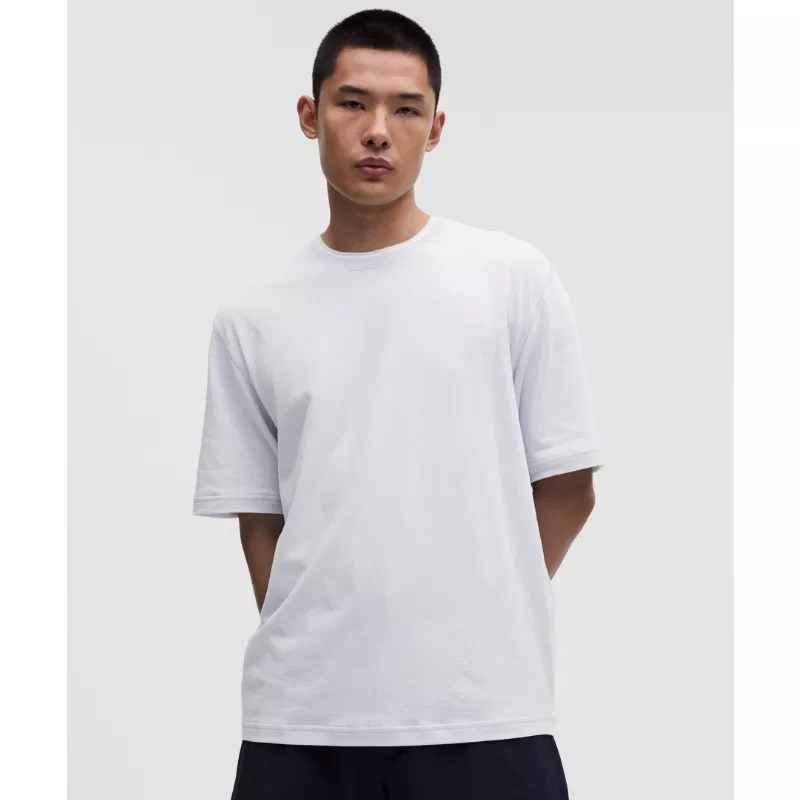 Mesh-Knit Jersey Short-Sleeve Shirt