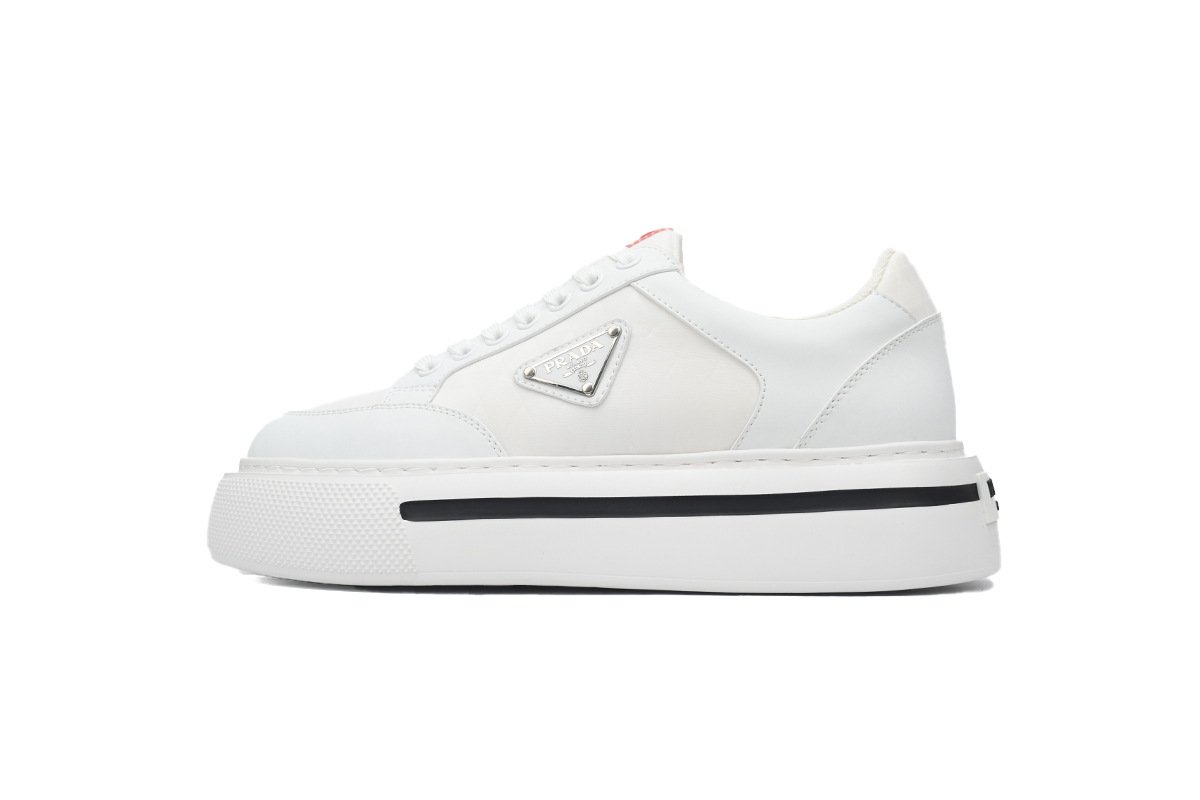 Prada White plaid platform shoes