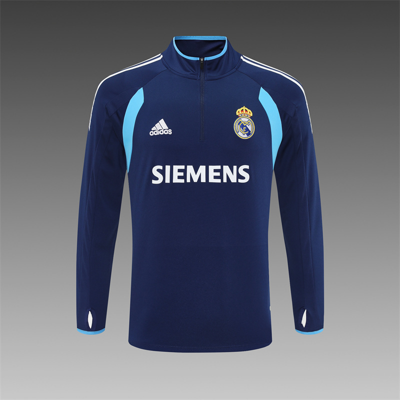 05/06 Real Madrid Retro Training Uniform Long- Sleeve Football Shirt