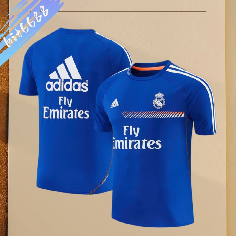 13/14 Real Madrid Retro Training Uniform short sleeves- Sleeve Football Shirt