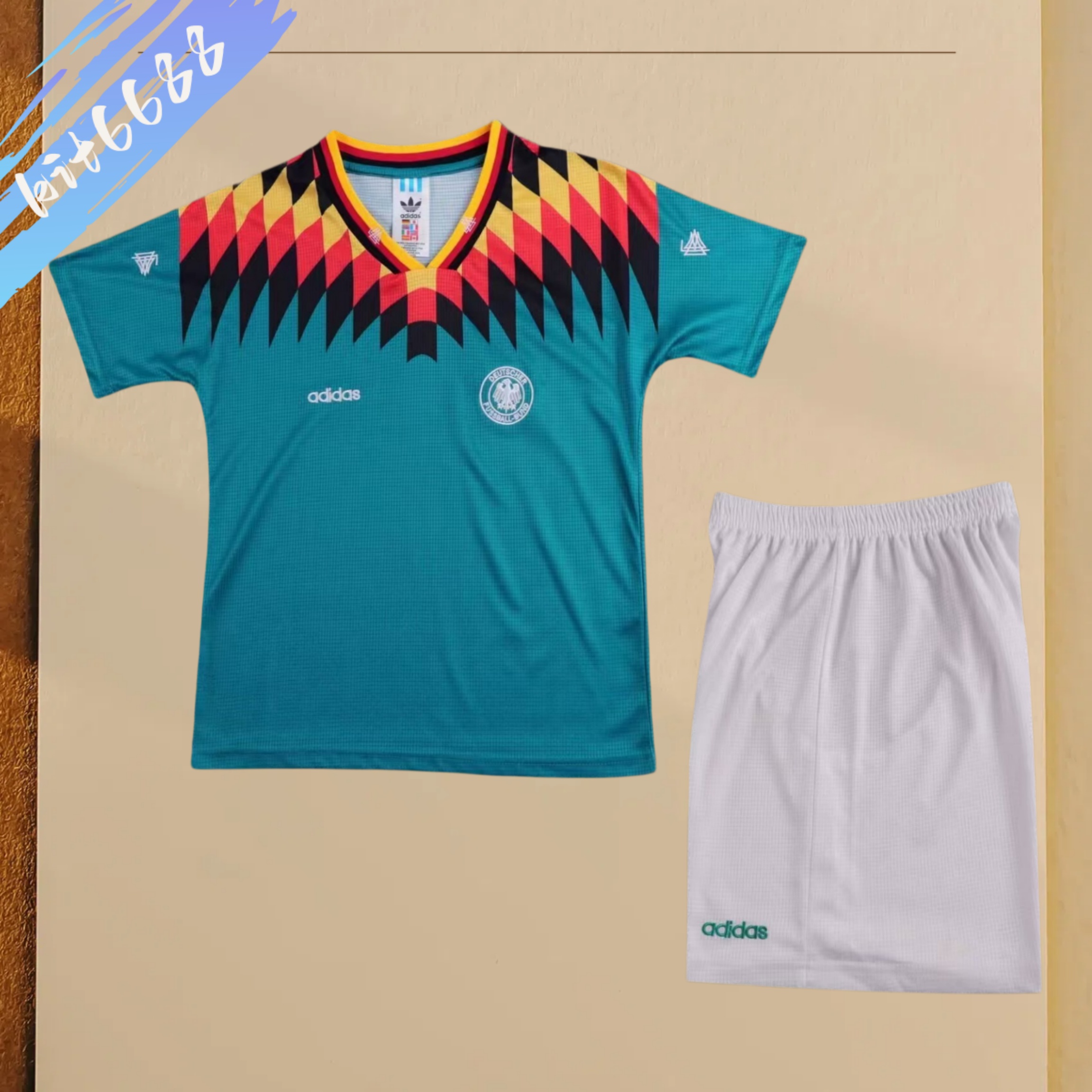 1994 Germany Away Retro Football Shirt ( Kids Kit )