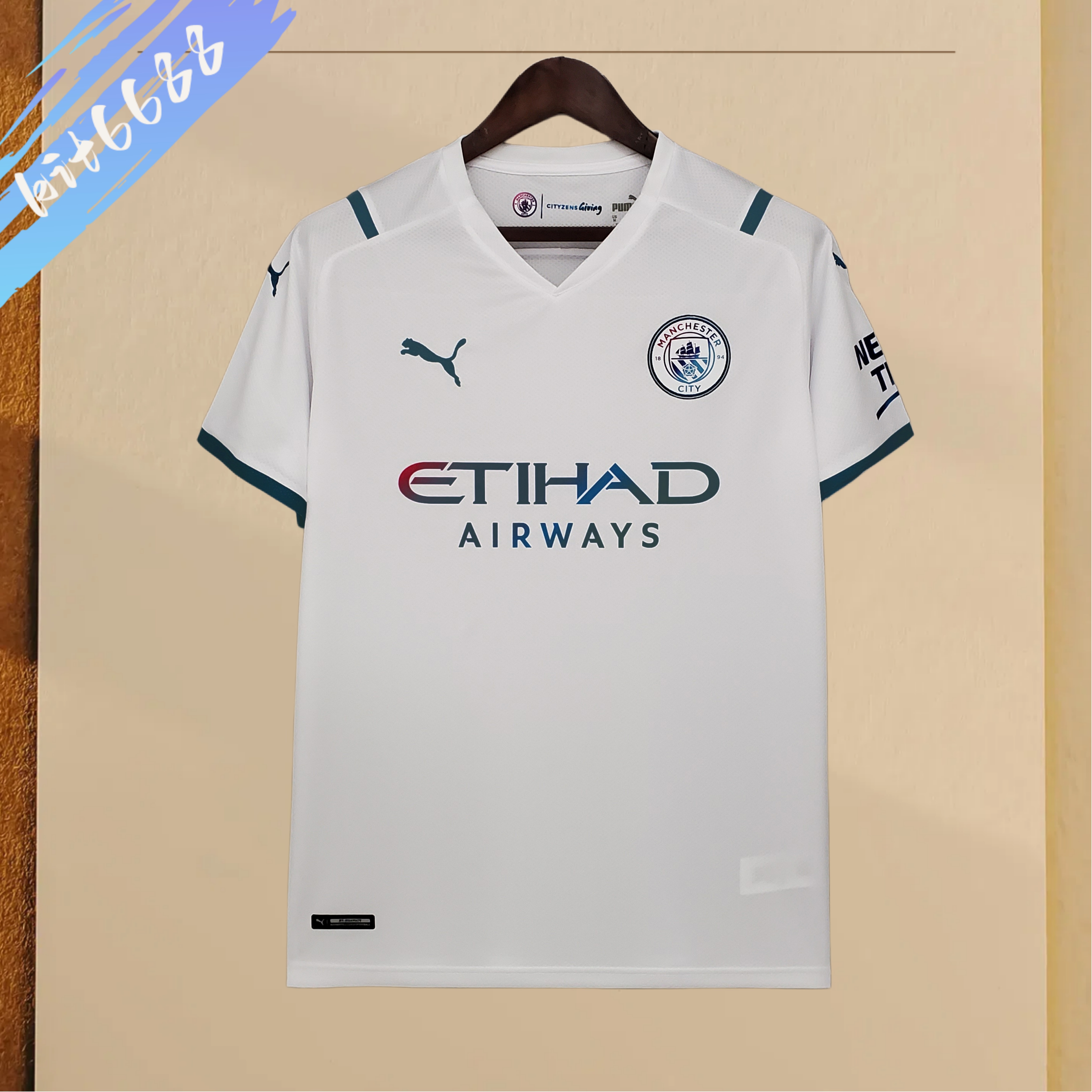 21/22 Manchester City away  Retro Football Shirt