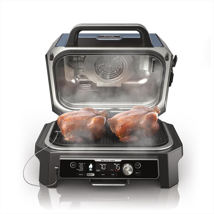 NINJA - Barbecue elettrico Woodfire Pro Connect XL OG901EU-Blu