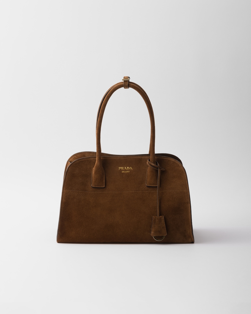 Medium suede tote bag Cocoa Brown
