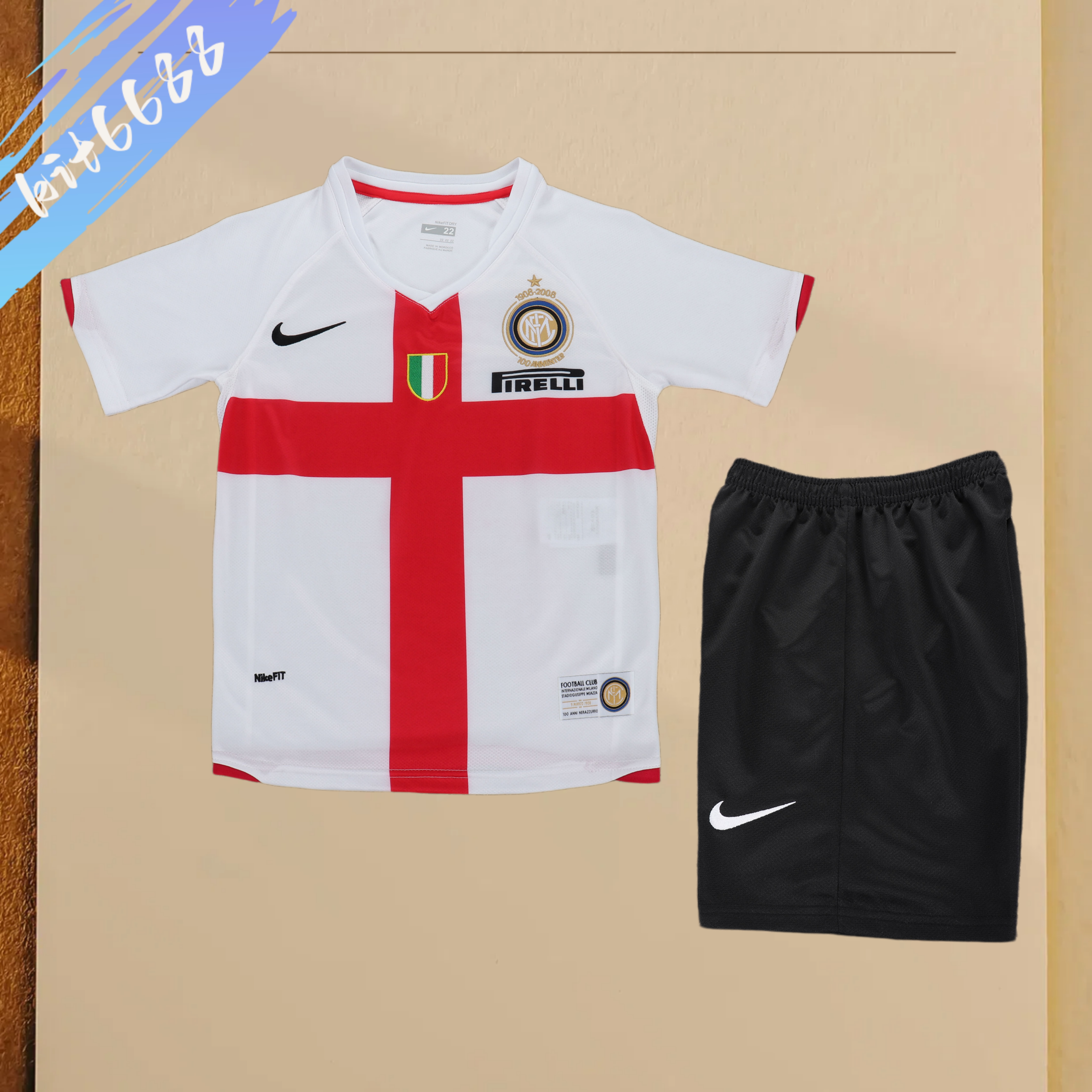 2007/2008 Inter Milan Away Retro Football Shirt Kids Kit