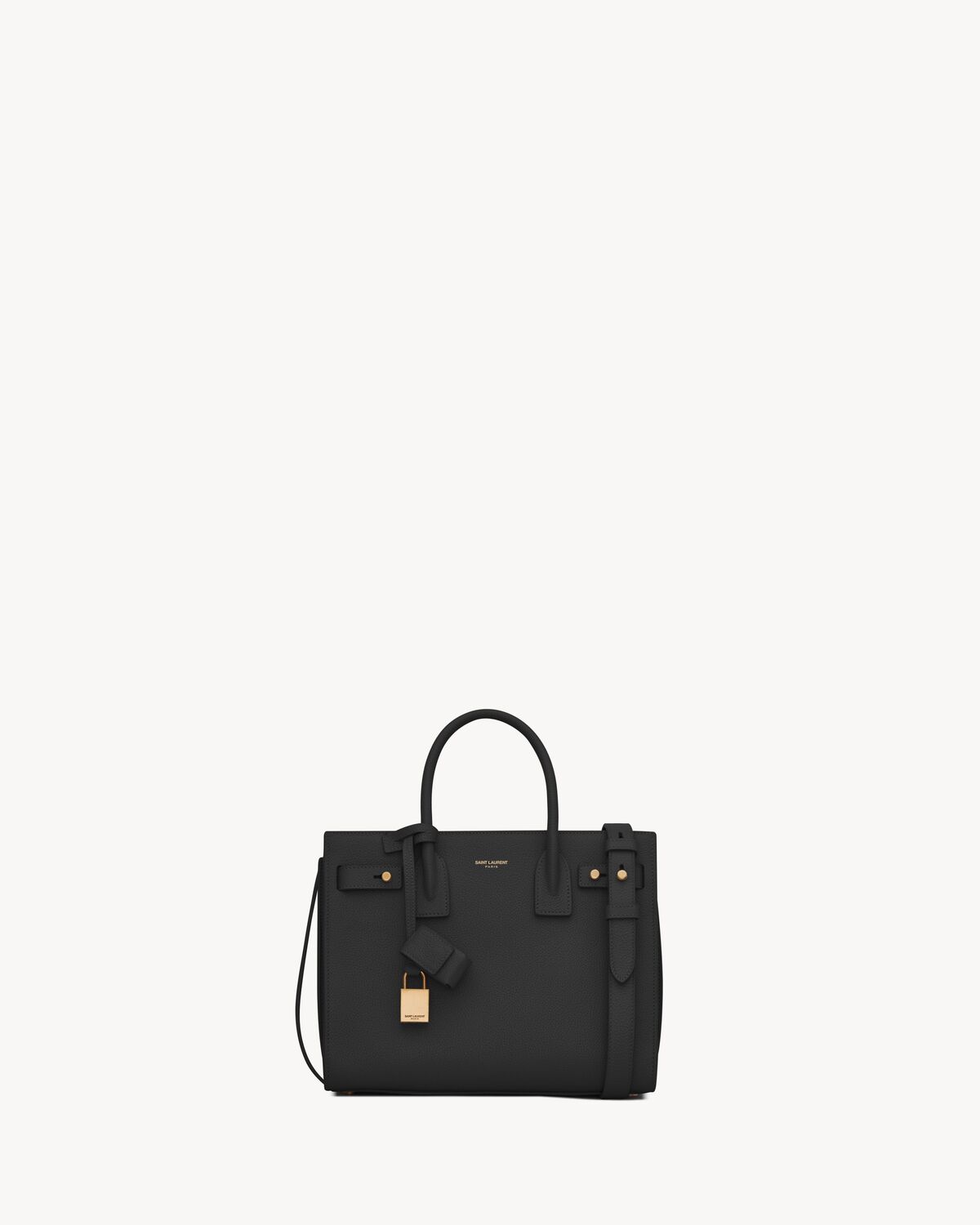 sac de jour in supple grained leather - nano BLACK
