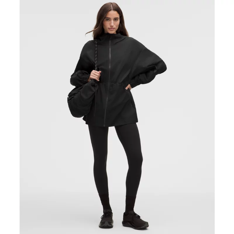UV-Protective Cinch-Waist Oversized-Fit Jacket