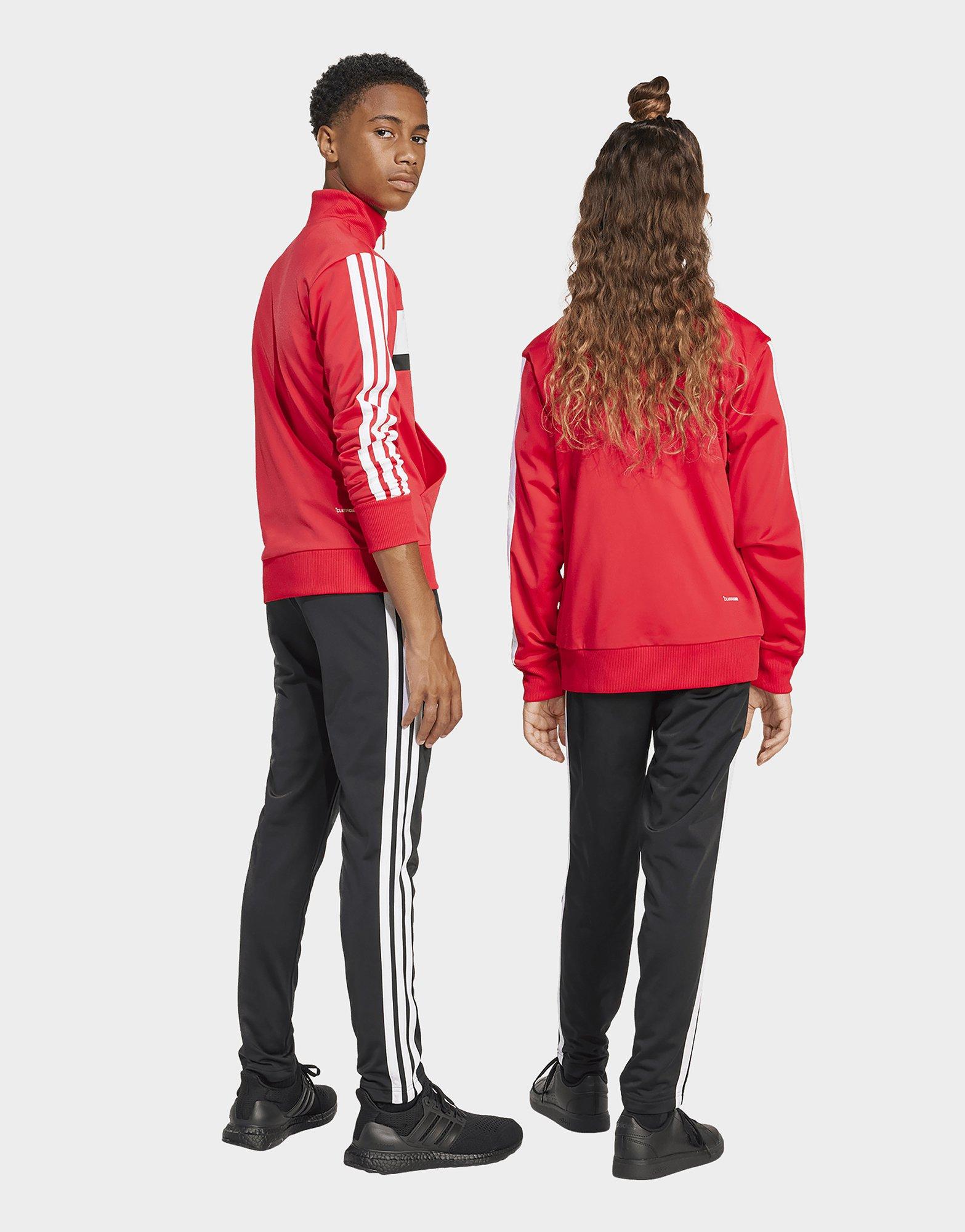 adidas Seasonal Essentials Tiberio 3-Streifen Tricot Kids Trainingsanzug