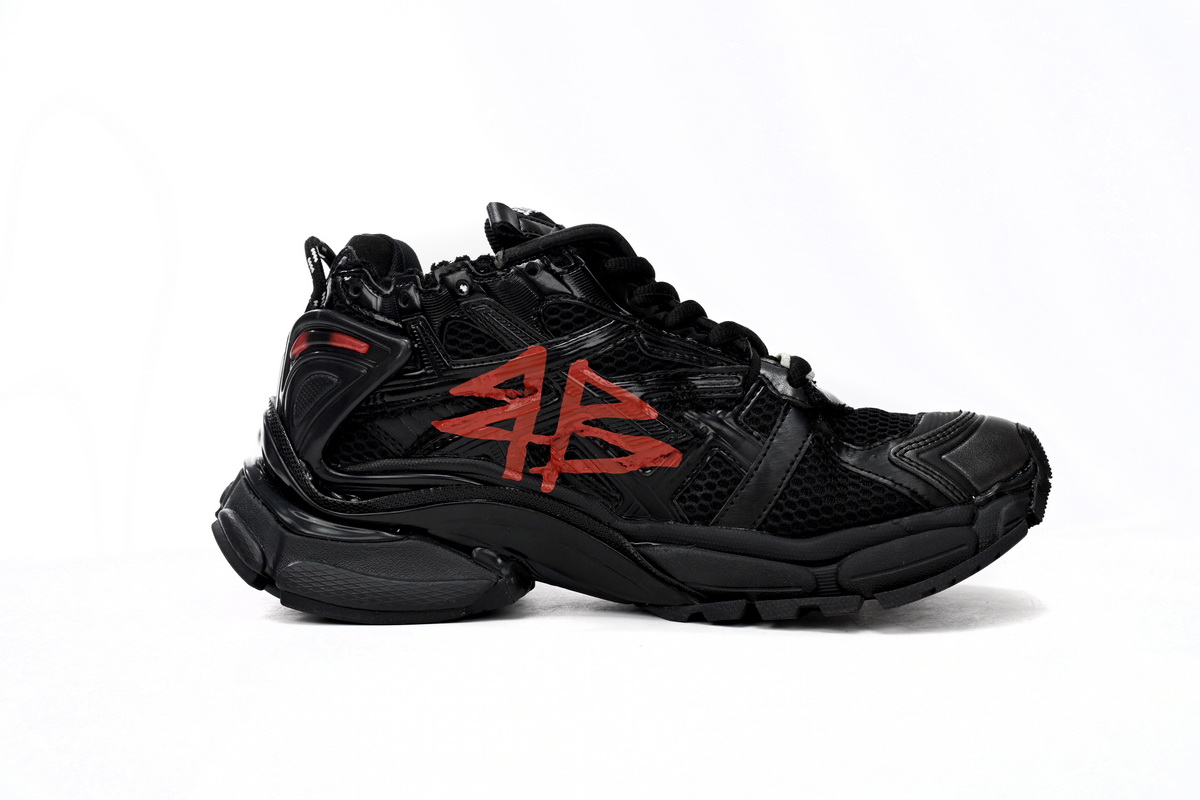 Balenciaga Runner Black And Red Characters 677402 W3RB1 0102