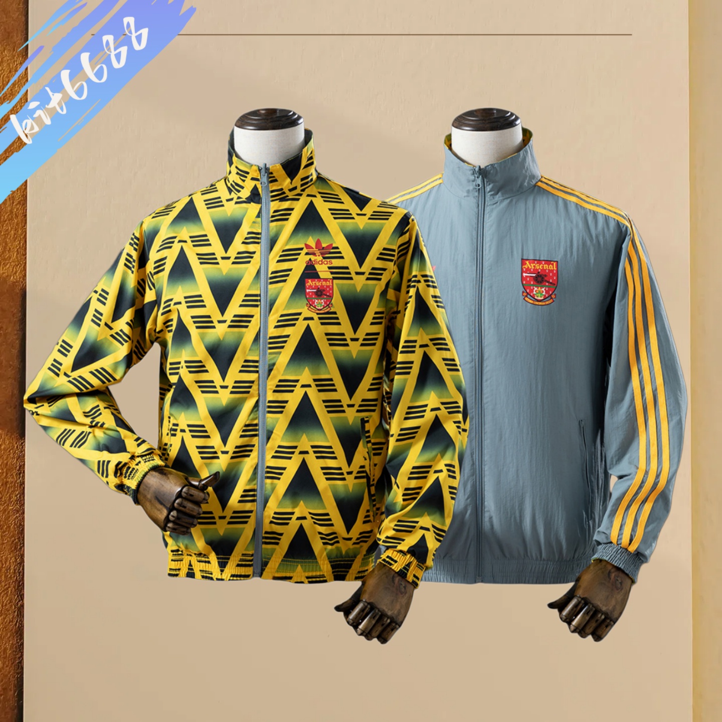 91/93 Arsenal double-sided Windbreaker Jacket