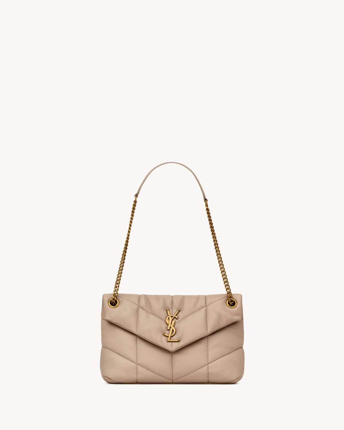 puffer small in nappa leather DARK BEIGE