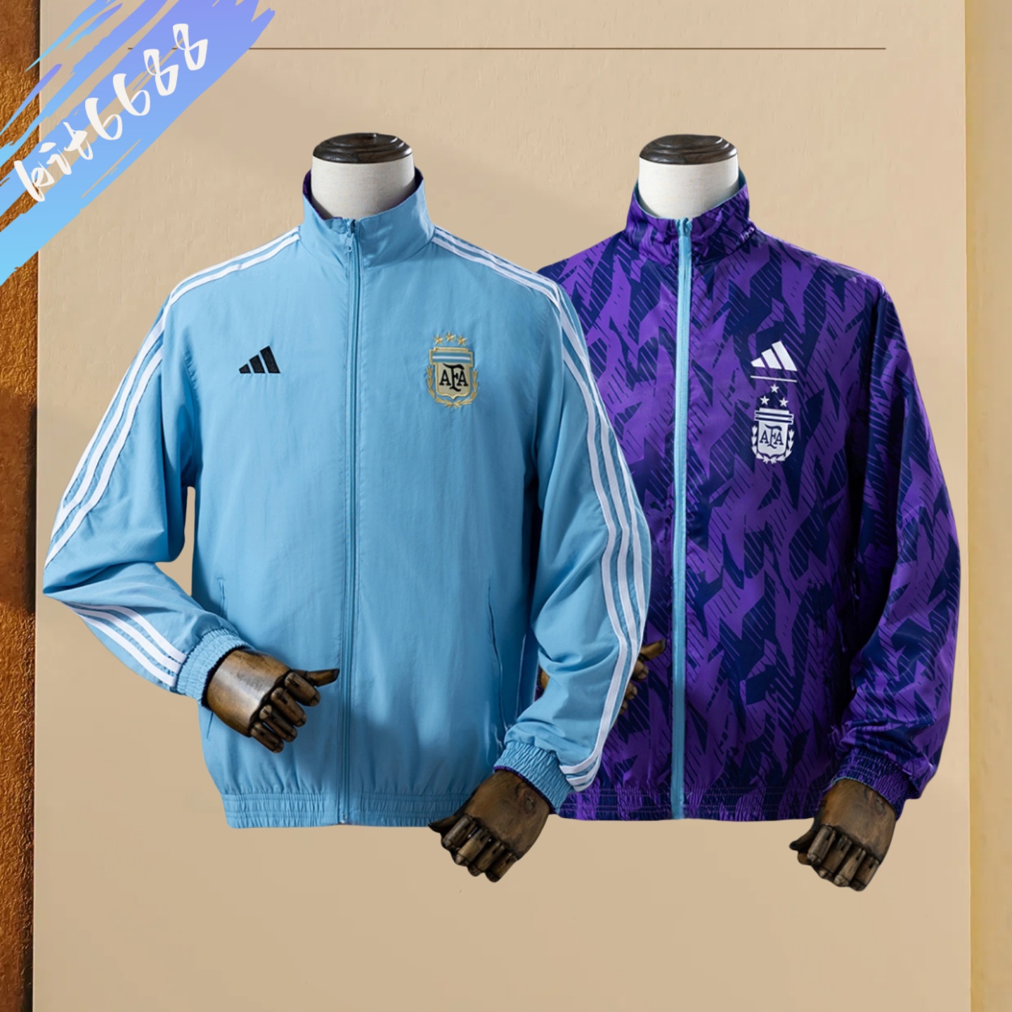 2025 Argentina  double-sided Football Casual Windbreaker