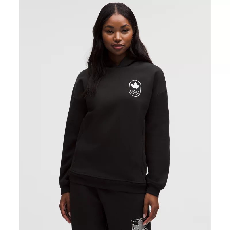 Team Canada Womens Big Cozy Oversized Hoodie COC Logo