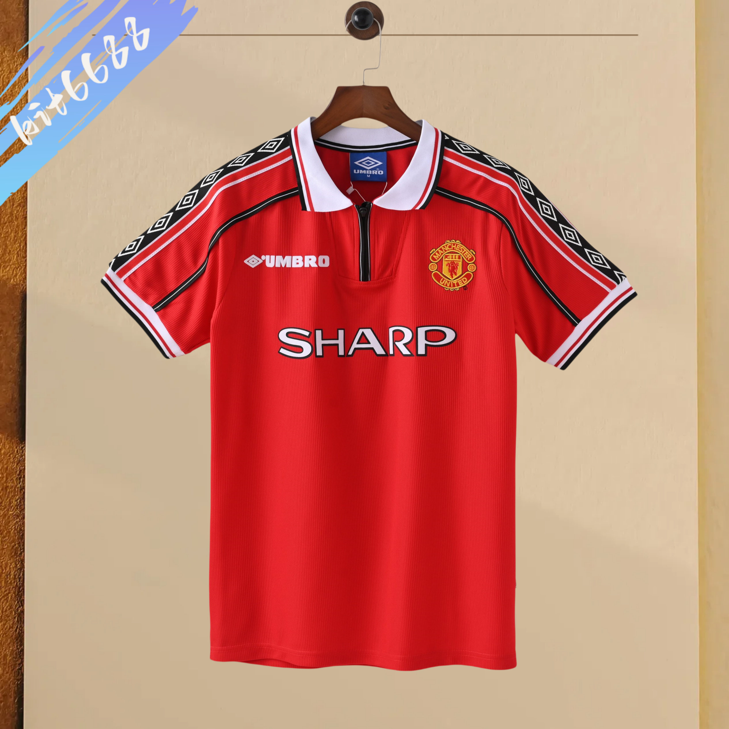 98/99Manchester United home  retro football shirt