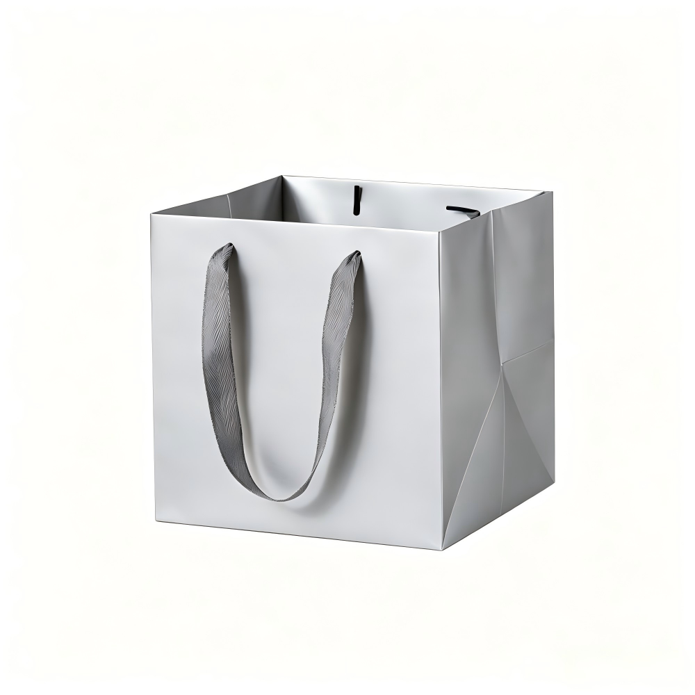 In-stock square kraft paper bags, thickened flower tote bags, baking gift packaging bags, Christmas gift bags with a high-end feel