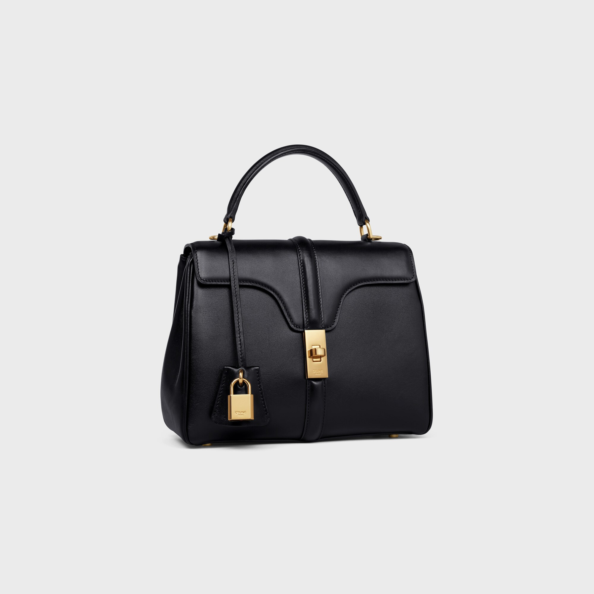 Small 16 Bag IN satinated calfskin BLACK