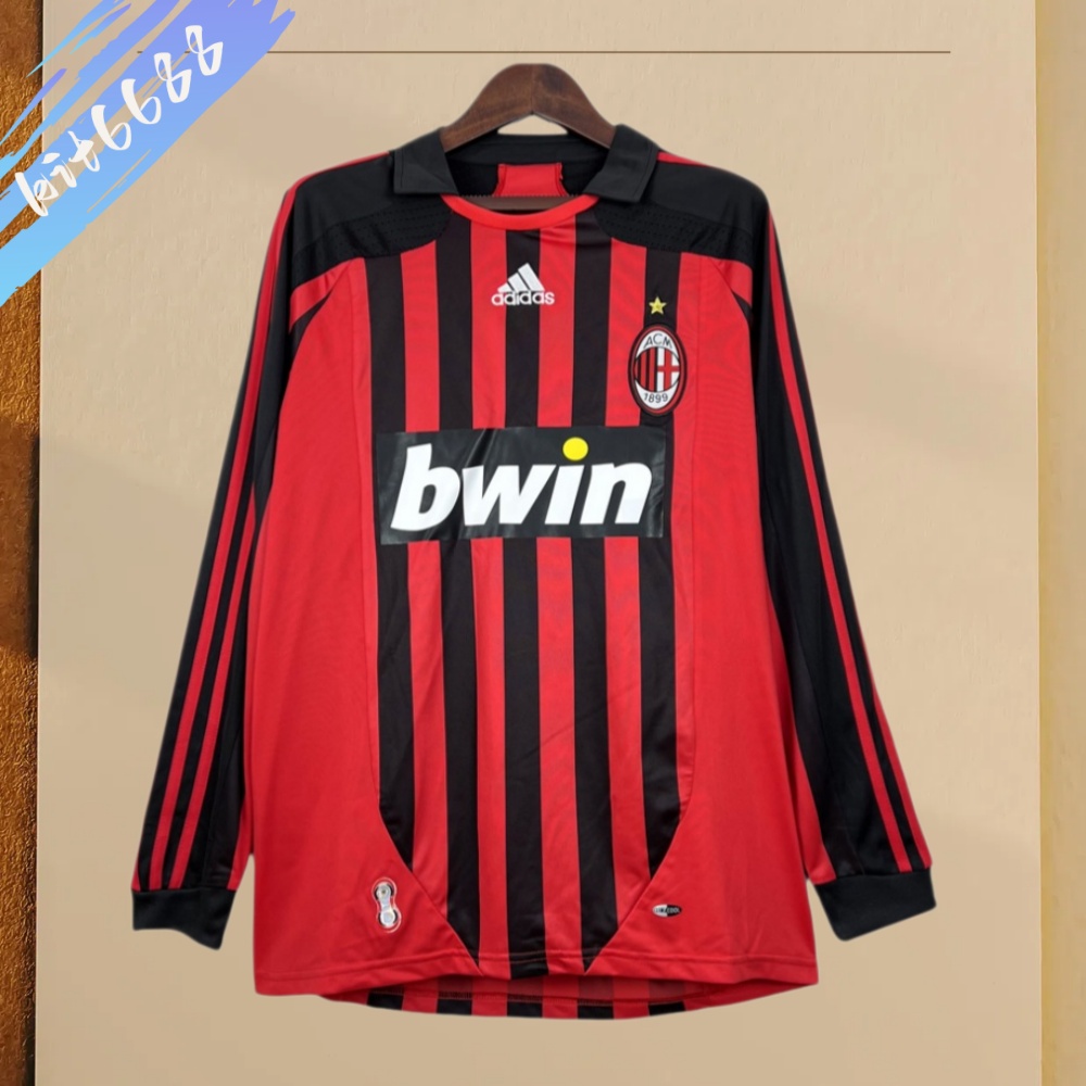 2007/2008 AC Milan Home Retro Long Sleeve Football Shirt