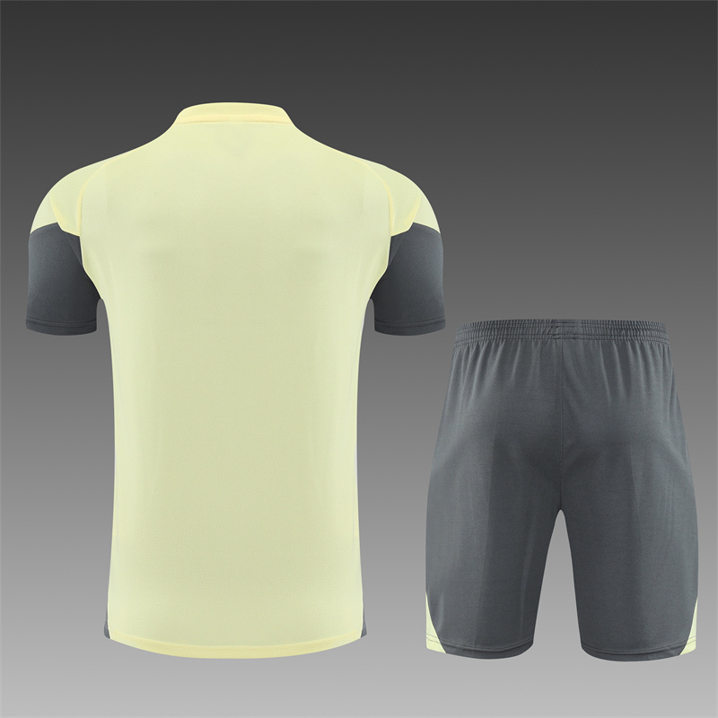 25/26 Real Madrid yellow Short Sleeve Training Wear ( Adult kit Kids )