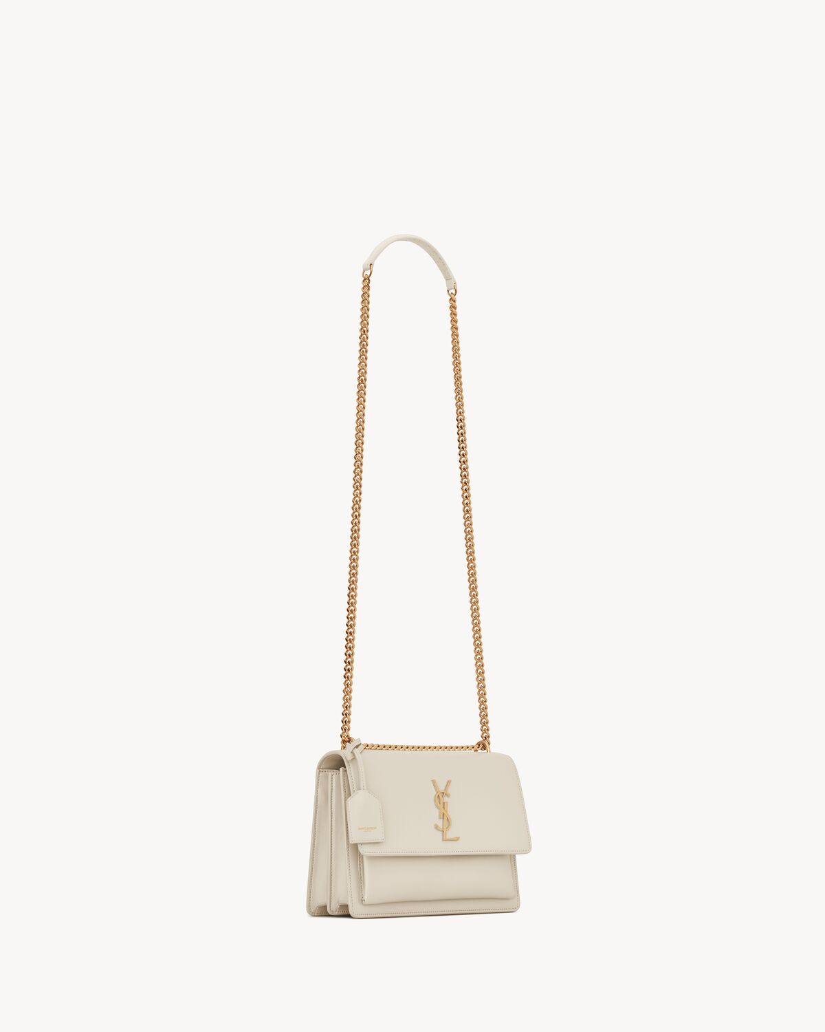 sunset medium in smooth leather BLANC VINTAGE
