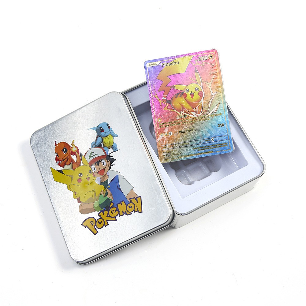 Pokémon Mega Evolution Tin Box Gift Set, Laser Flash Cards, Pet Elf Collectible Cards, Kids Toy Trading Card Game Wholesale