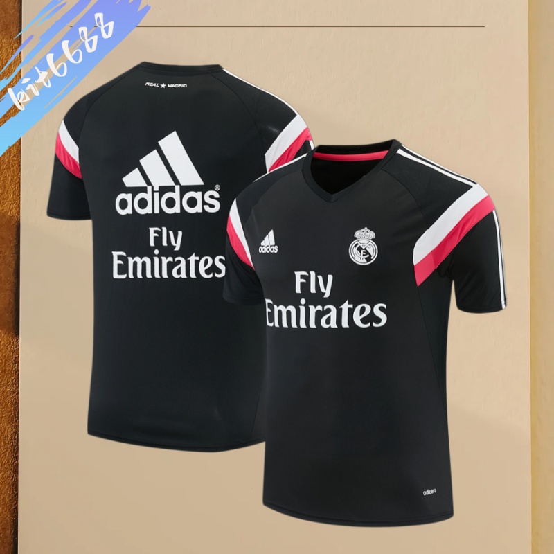 14/15 Real Madrid Retro Training Uniform short sleeves- Sleeve Football Shirt