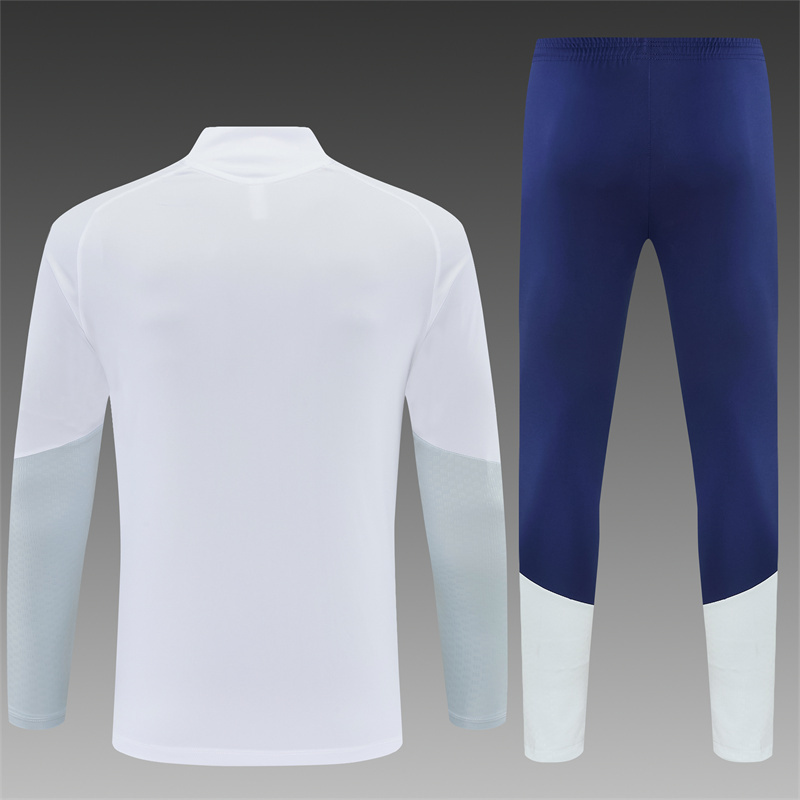 26/27 Real Madrid white Half Zip Training Kit (Adult Kids Kit)