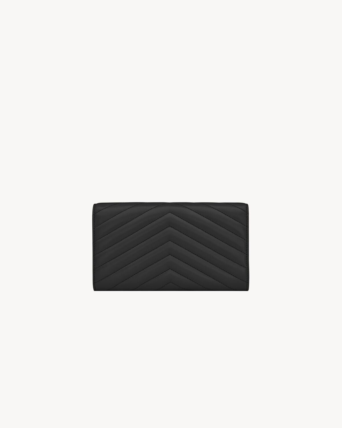 cassandre matelassé large flap wallet in lambskin BLACK