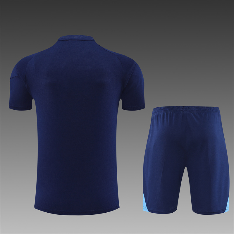 25/26 Real Madrid royal blueShort  Sleeve Training Wear ( Adult kit Kids )