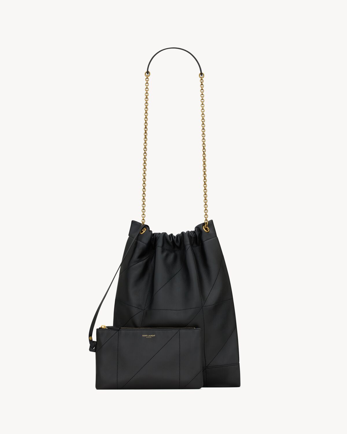 jamie pochon in lambskin BLACK
