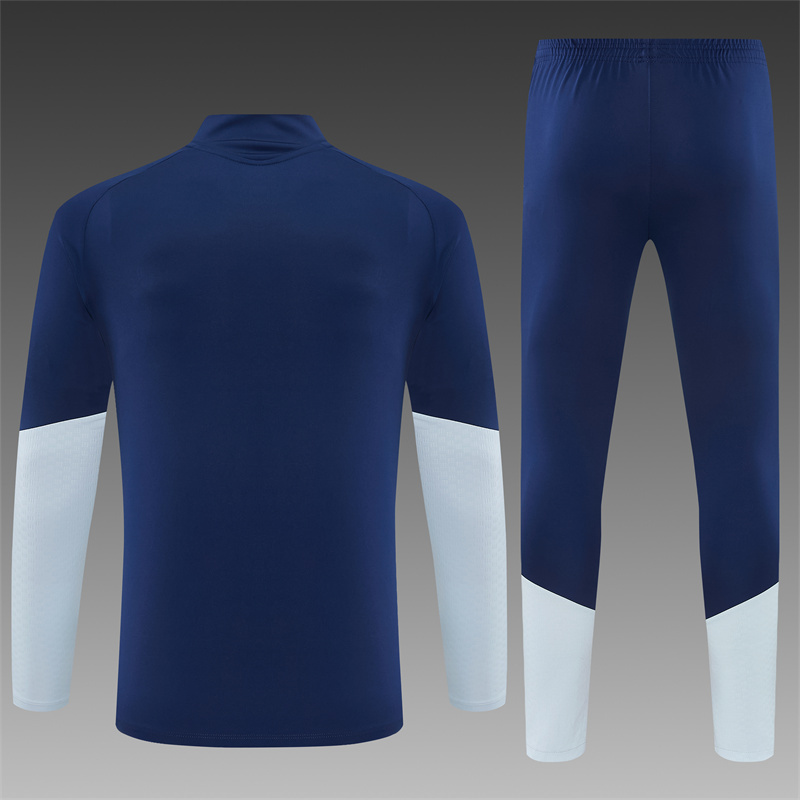 26/27 Real Madrid blue Half Zip Training Kit (Adult Kids Kit)