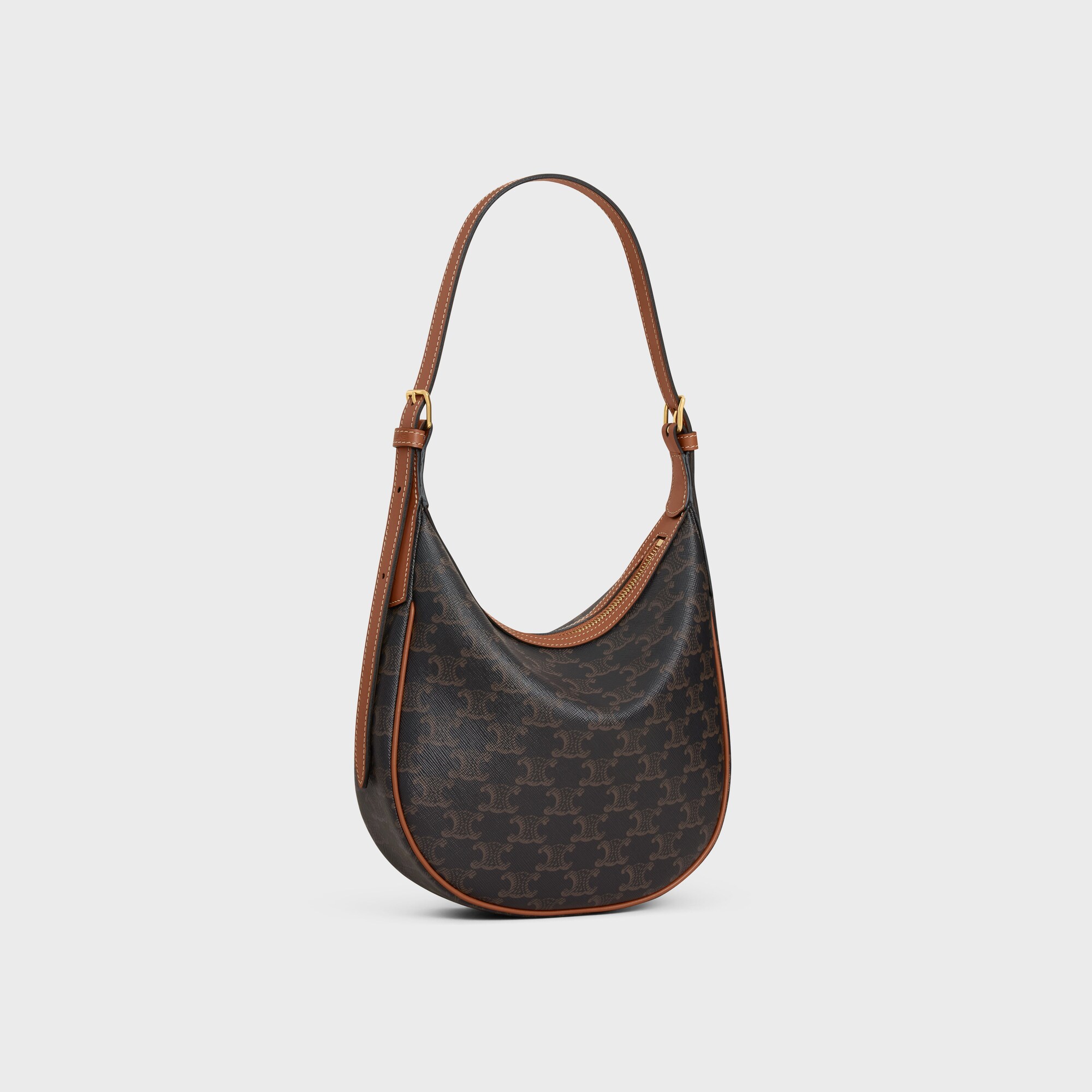 SMALL HELOÏSE BAG IN TRIOMPHE CANVAS AND CALFSKIN TAN