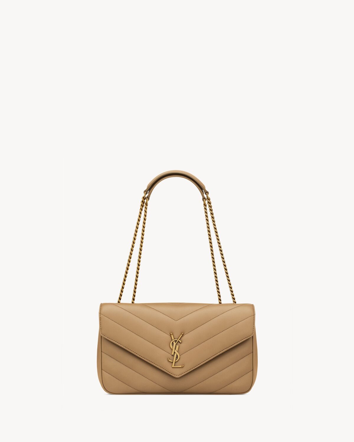 loulou medium in matelassé lambskin NATURAL TAN