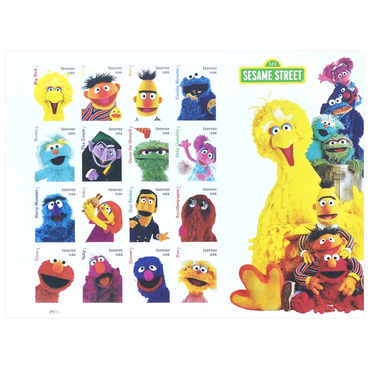 🎁[US Free Shipping]2019 Sesame Street - 5 Sheets / 80 Pcs