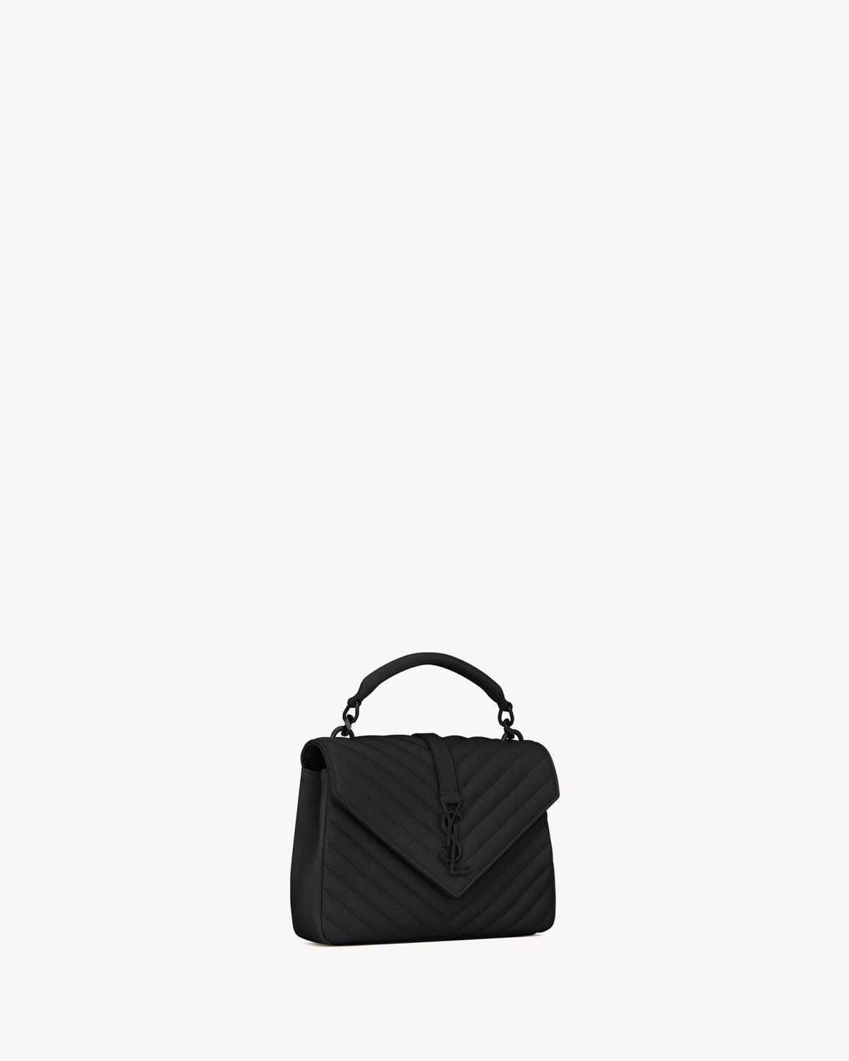 college medium in quilted leather BLACK