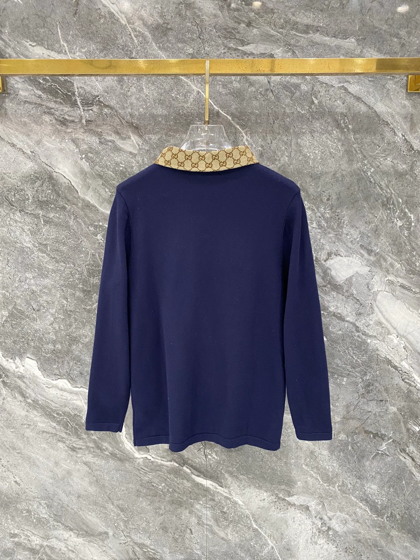Gucci Langarmshirt 25FW Blau Poloshirts XR025064