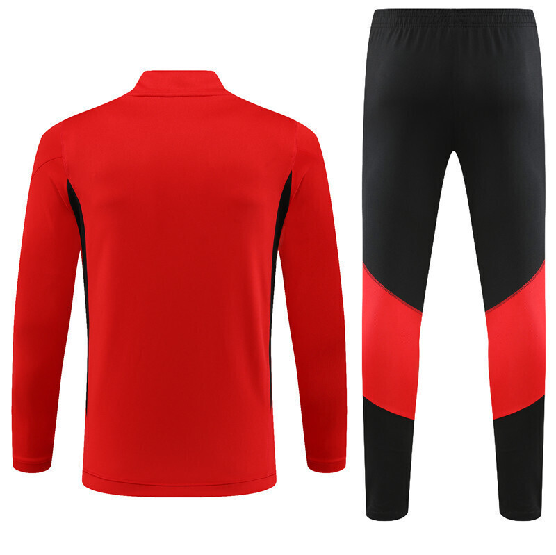 23/24 Manchester United red Half Zip Training Kit (Adult Kids Kit)