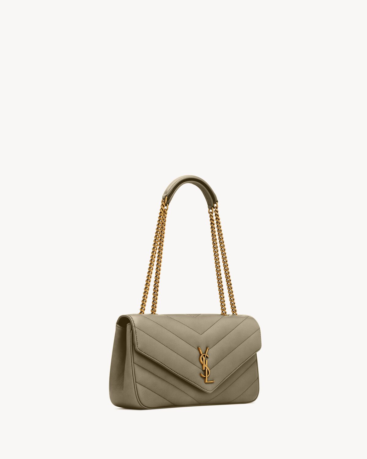 loulou medium in matelassé lambskin DARK STRONG MOSS