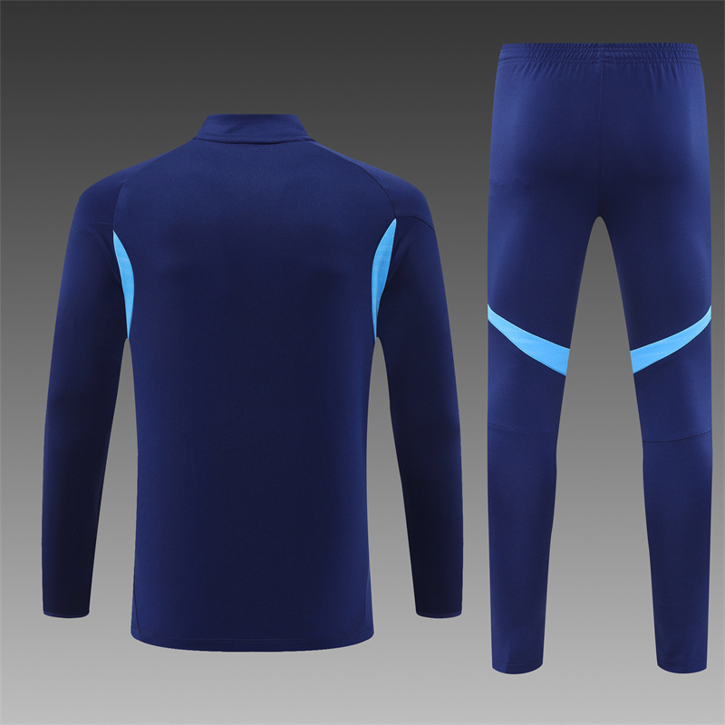 25/26 Real Madrid blue Half Zip Training Kit (Adult Kids Kit)